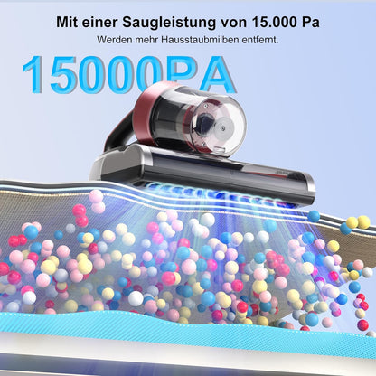Jimmy BX5 Pro Milbensauger für Matratzen mit UV-Licht, Ultraschalltechnologie, Doppelzyklon-Filtration, 500W Matratzenreiniger für Allergiker, 15kPa Matratzenstaubsauger für Bett, Sofa, usw