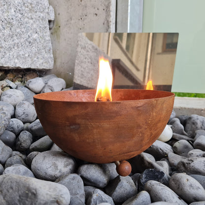 Schwabenfire Kleine Edelrost Outdoorkerze mit Dauerdocht Geschenke für Frauen