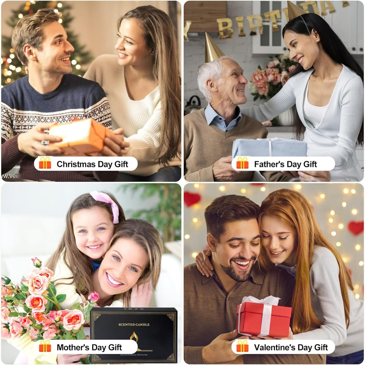 Geschenkset frauen Duftkerzen Geschenkset 8 Düfte Sojawachs Aromatherapie
