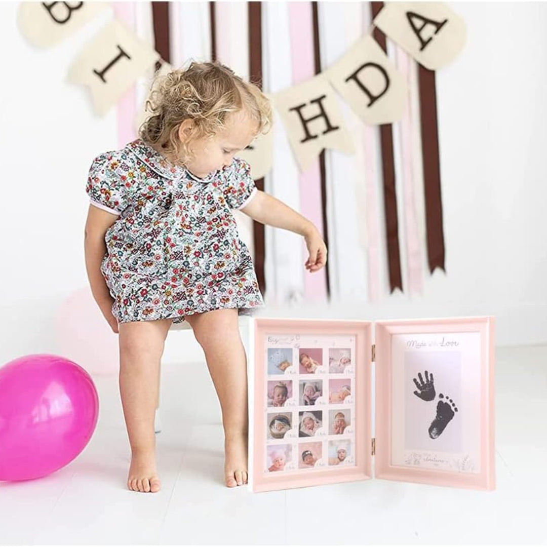 Fotoalbum Baby Hand Fuß Abdruck Rosa Fotorahmen Jubiläum Auffüllbarstempelkissen