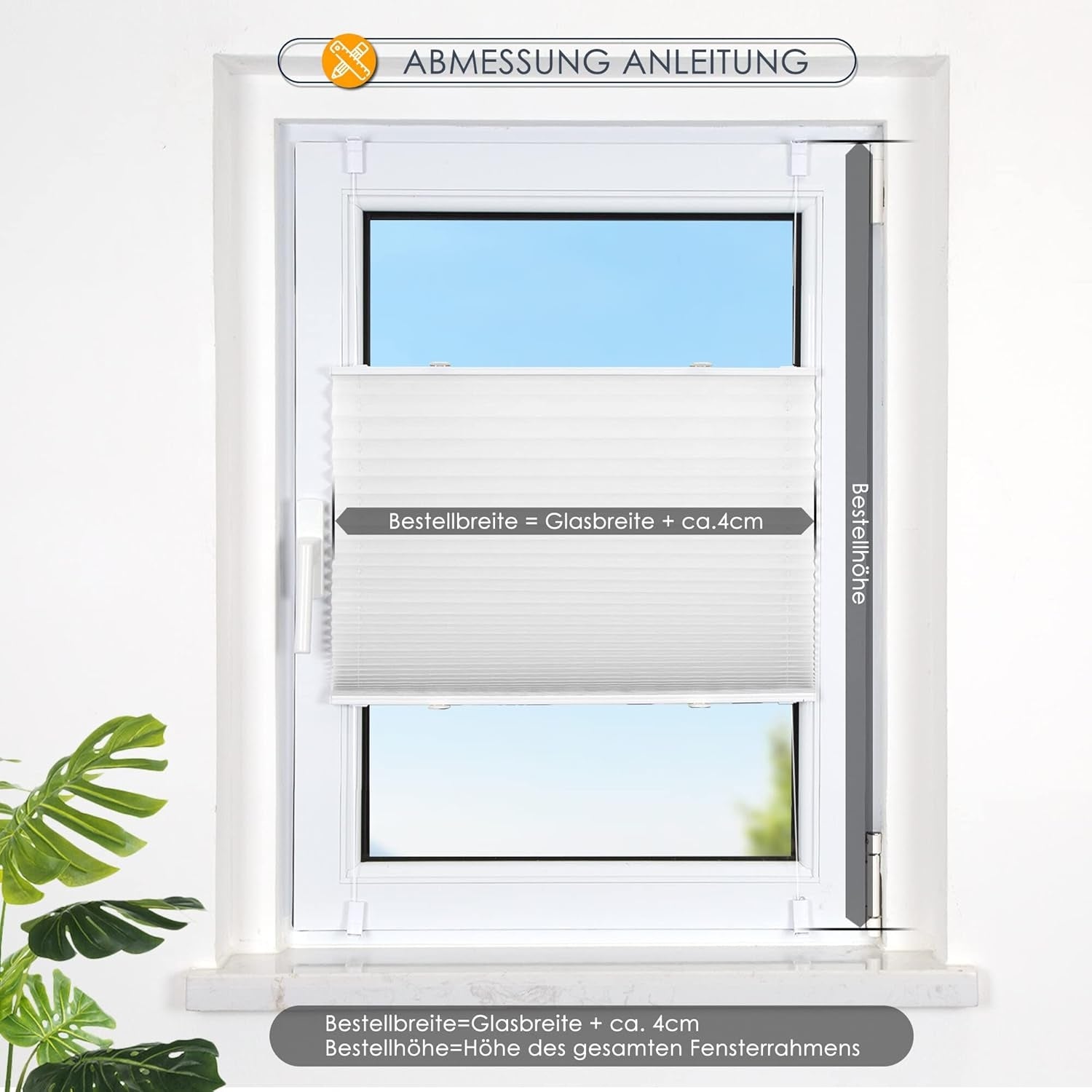 rollos für fenster ohne bohren jalousien plissee ohne Bohren Klemmfix 35x100cm