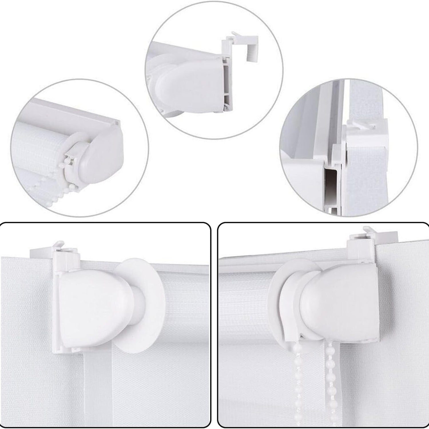 Klemmfix Halterung 8 Stück Klemmhalter für Klemmfix Rollo ohne Bohren