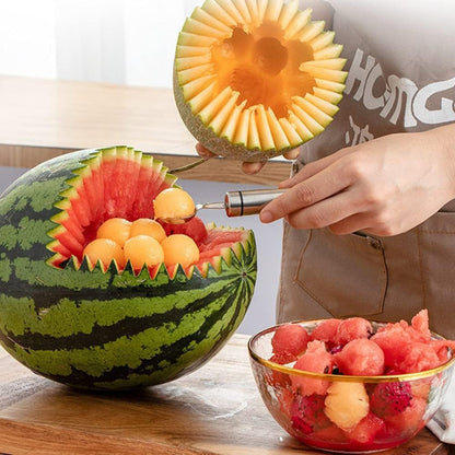 Eisportionierer Edelstahl Set 3 Größen mit Auslöser Spülmaschinenfest inklusive Eiscreme Plätzchen Kuchen Teig Melone Ideal als Geschenk