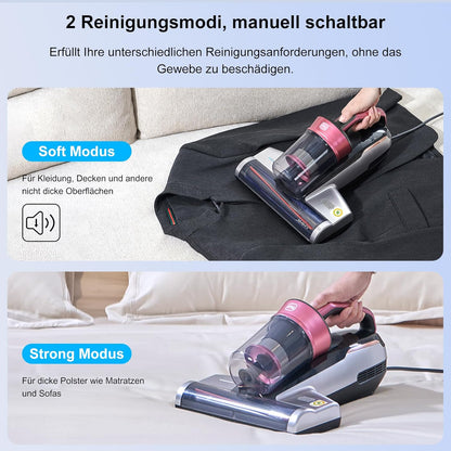 Jimmy BX5 Pro Milbensauger für Matratzen mit UV-Licht, Ultraschalltechnologie, Doppelzyklon-Filtration, 500W Matratzenreiniger für Allergiker, 15kPa Matratzenstaubsauger für Bett, Sofa, usw