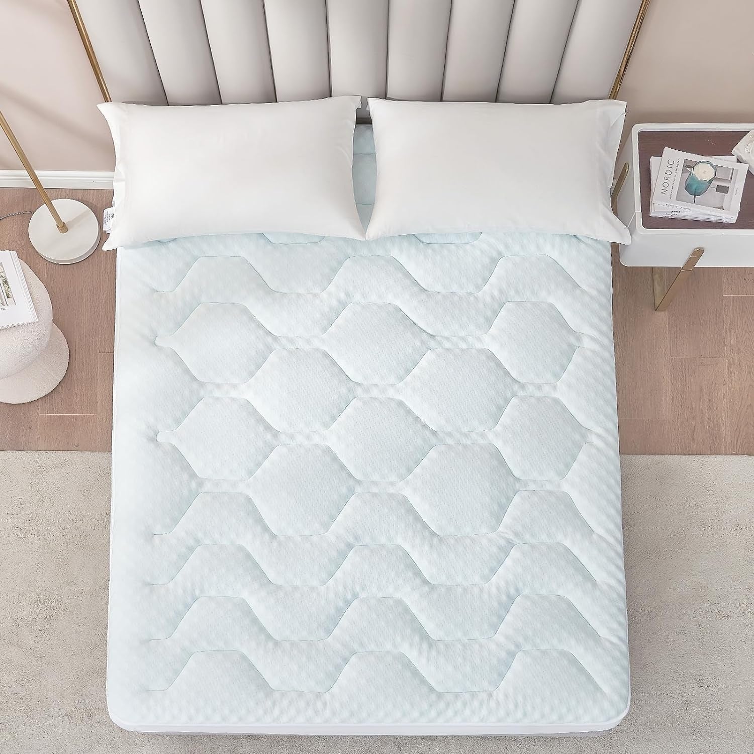 flauschige decke kuscheldecke Kinder Gel Topper 180x200cm Boxspringbett Matratzentopper 180x200cm Memory Foam Matratzen Topper mit extra tiefem Tasche