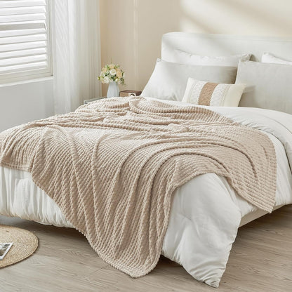 Bettdecke Kuscheldecke Flauschig Decke 3D-Touch-Erlebnis 150 x 200 cm Fleecedecke Weich und Warme wolldecke Überwurfdecke Decken für Sofa Tagesdecke