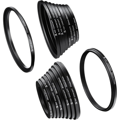 18-teiliges Kamera-Filteradapter Set Step-Up & Step-Down