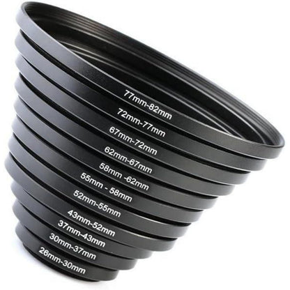 K&F Concept 11 teiliges Step Up Ring Filter Adapterring Set