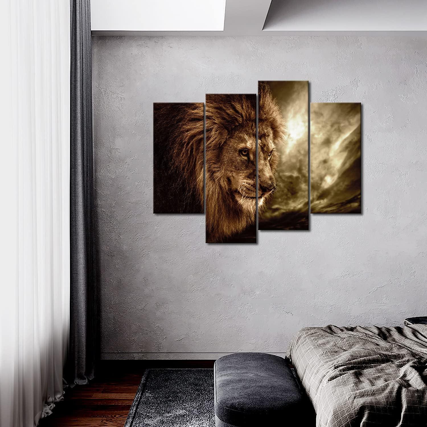 Löwe Leinwand Bilder Wanddekoration Wohnzimmer Schlafzimmer