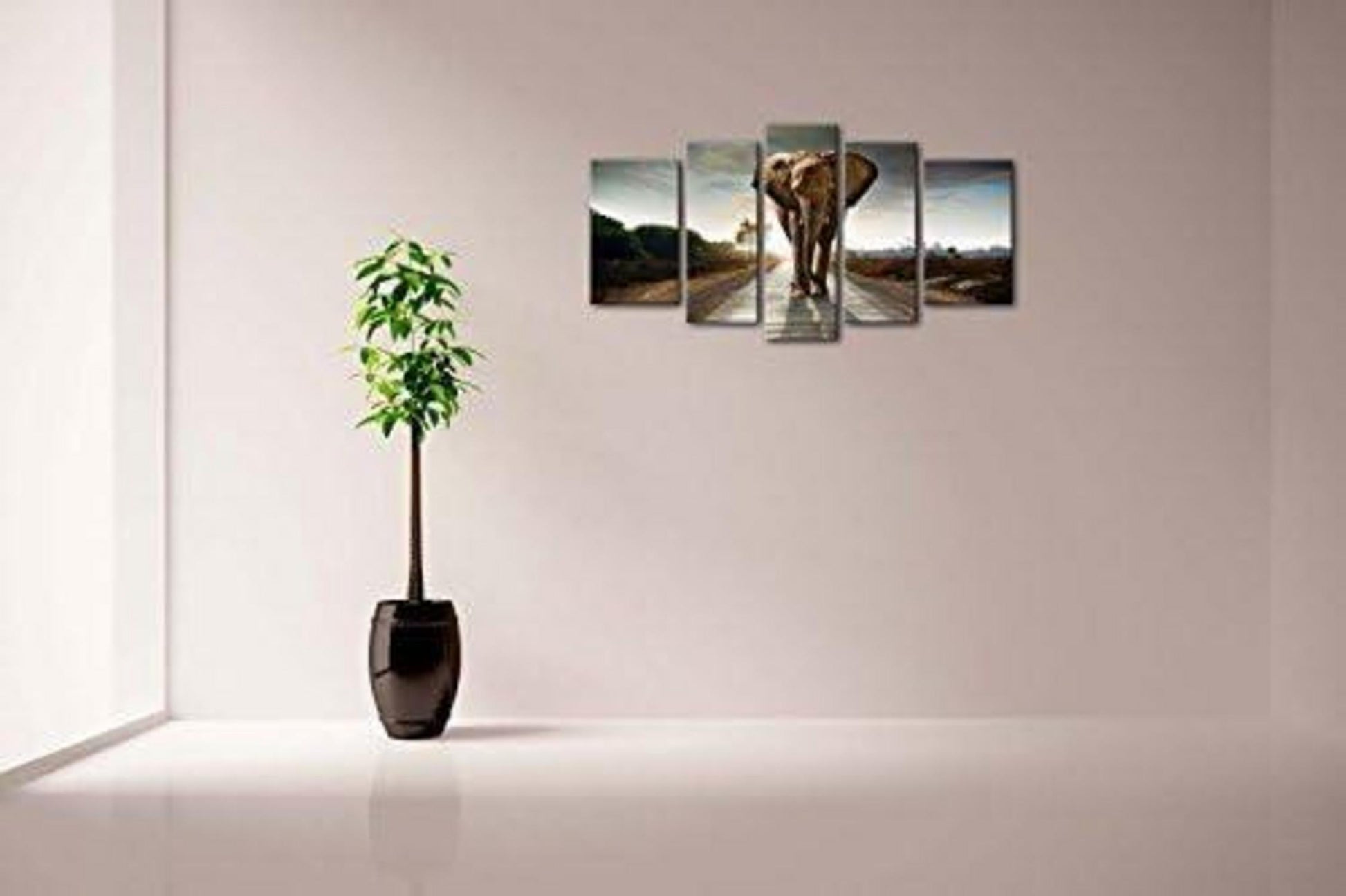 5 Stücke Elefant Wandkunst Malerei Leinwand Tier Moderne Dekoration