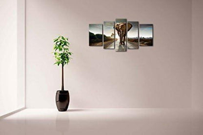 5 Stücke Elefant Wandkunst Malerei Leinwand Tier Moderne Dekoration