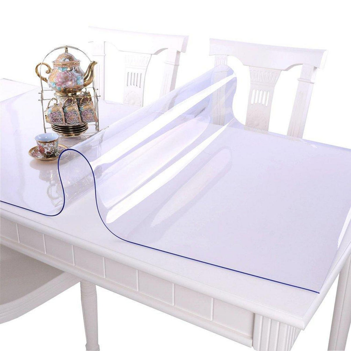 PVC Tischdecke Transparent Rechteckig 85x180cm - 2mm Dicke