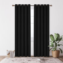 Deconovo Verdunkelungsvorhänge mit Ösen 229x168cm Schwarz
