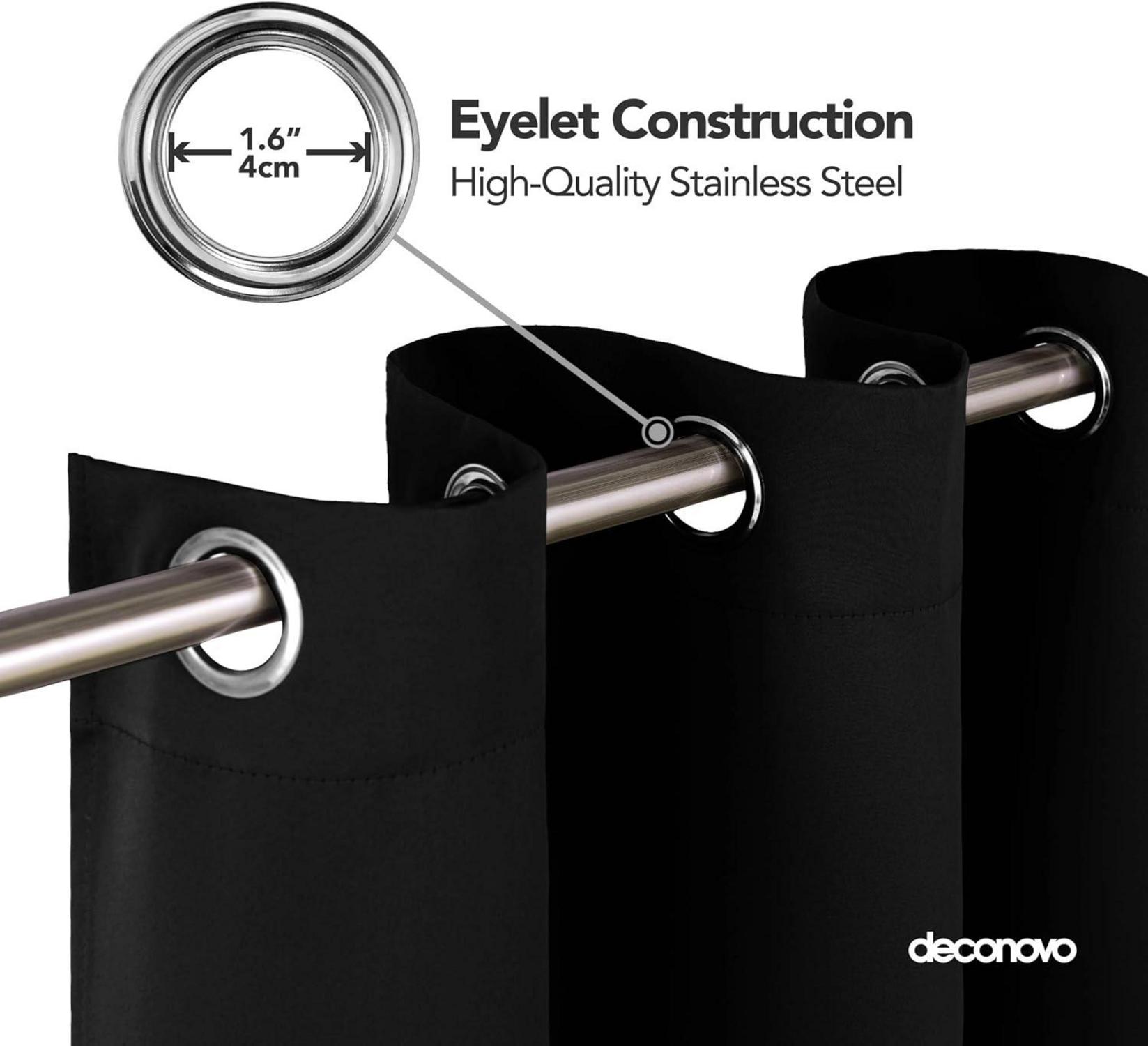 Deconovo Vorhang Blickdicht Kälteschutz 229x229 Schwarz 2er Set