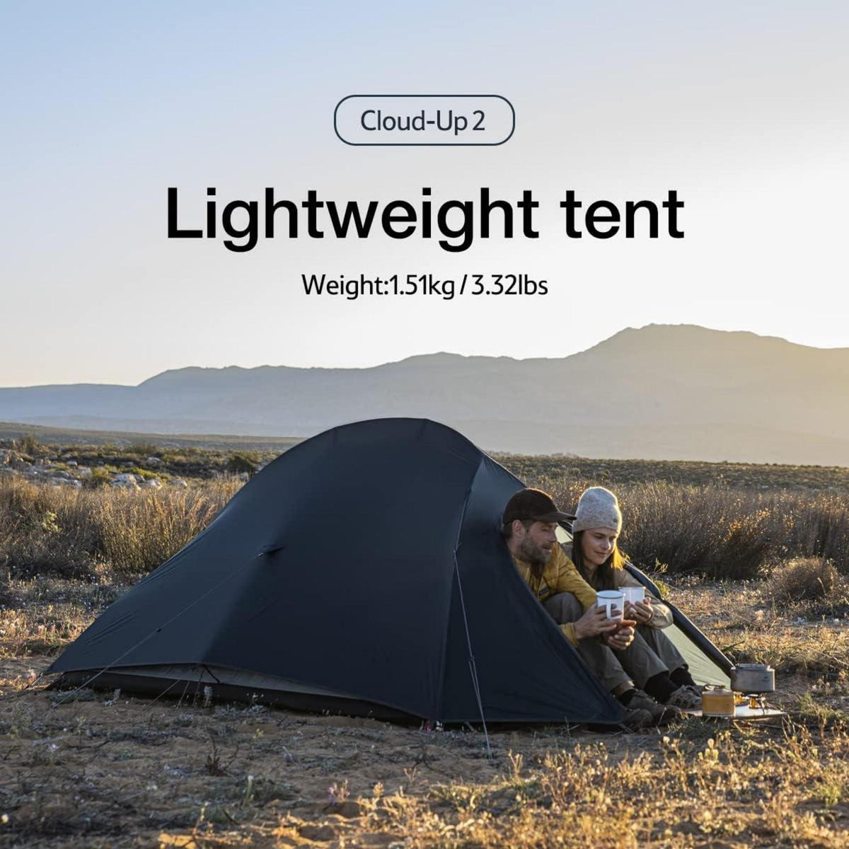 Ultraleichtes Campingzelt für 2 Personen, 3-4