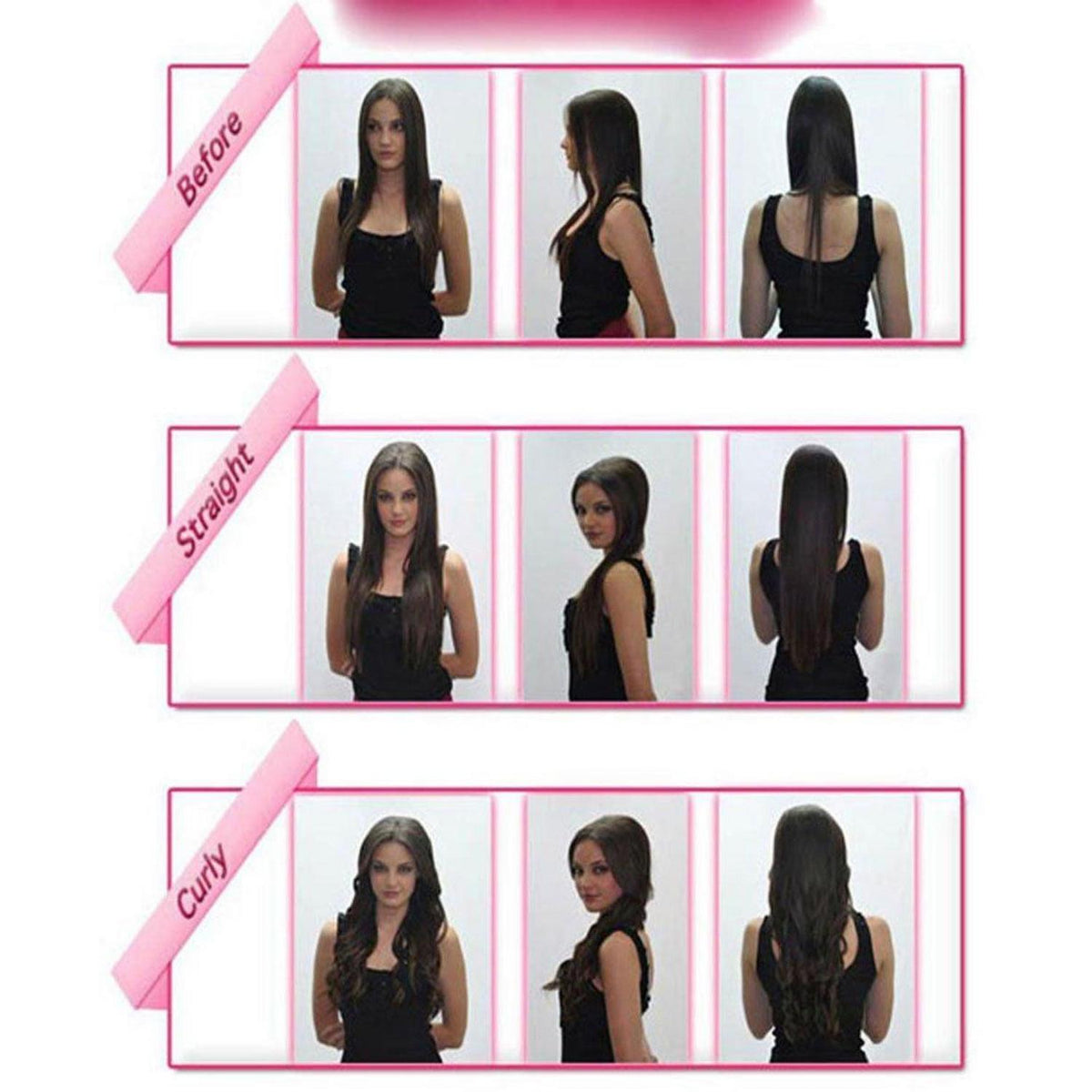 Clip In Haarverlängerung Glatt, Aschblond Mix, 58cm