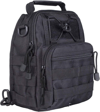 G4Free Taktischer Brustrucksack Schwarz Militär Outdoor EDC Camping Wandern