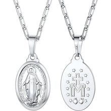 U7 Jungfrau Maria Kette aus Messing Halskette 925 Silber
