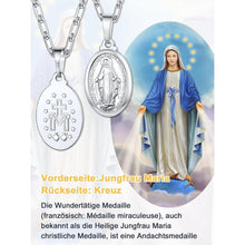 U7 Jungfrau Maria Kette aus Messing Halskette 925 Silber