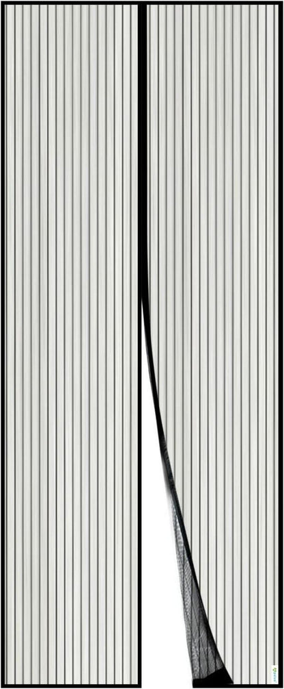 Fliegengitter Tür Magnet Insektenschutz 90x210cm Schwarz
