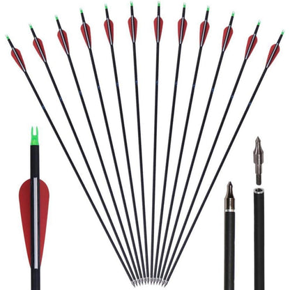 Huntingdoor 12er 30 Zoll Carbonpfeile Erwachsene Jagdpfeile