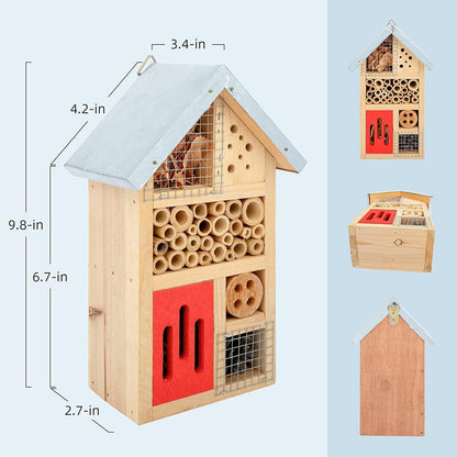 Niteangel Insektenhotel Naturholz Garten Marienkäfer