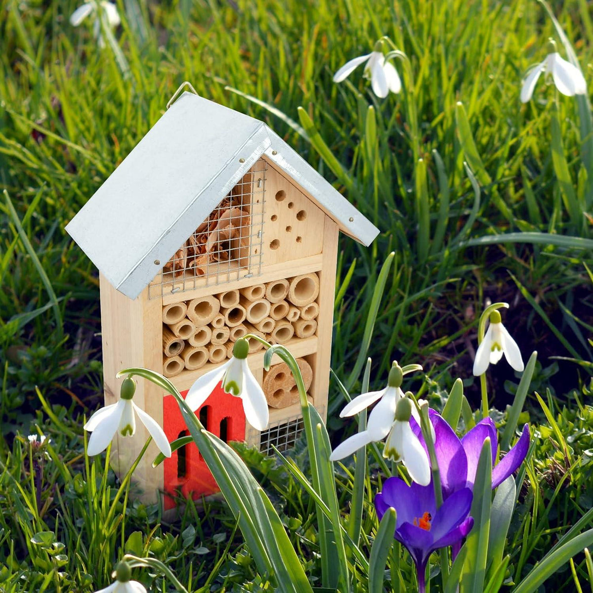 Niteangel Insektenhotel Naturholz Garten Marienkäfer