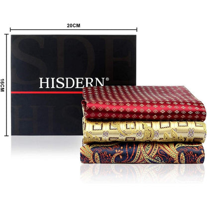 Herren Krawattenschal Paisley Set Orange/Blau