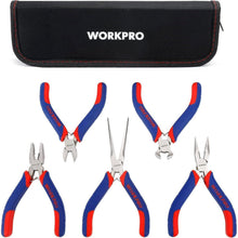 WORKPRO Mini-Zangen-Set 5-teilig mit Organizer-Tasche