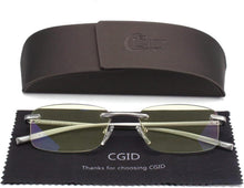 CGID Lesebrille rahmenlos Aluminium-Magnesium Dioptrien +1.25
