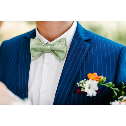Herren Check Fliege Taschentuch Jacquard Hochzeit Set Blau