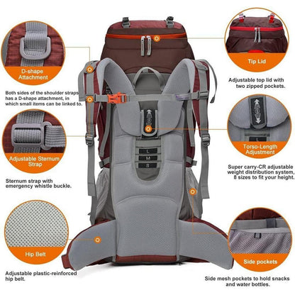 MOUNTAINTOP 70L Trekkingrucksack Innenrahmen Herren Damen