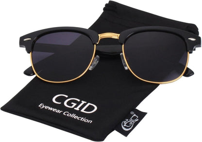 CGID Retro Vintage Sonnenbrille Halbrahmen Polarisiert UV400