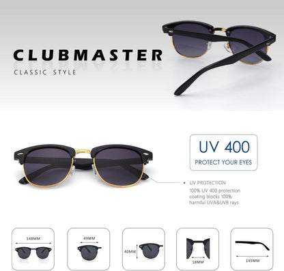 CGID Halbrahmen Sonnenbrille Polarisiert UV400 Vintage Schutz