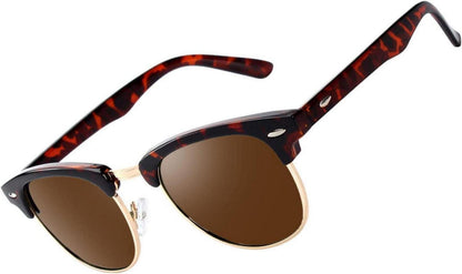 CGID Sonnenbrille Retro Vintage Halbrahmen Polarisiert UV400
