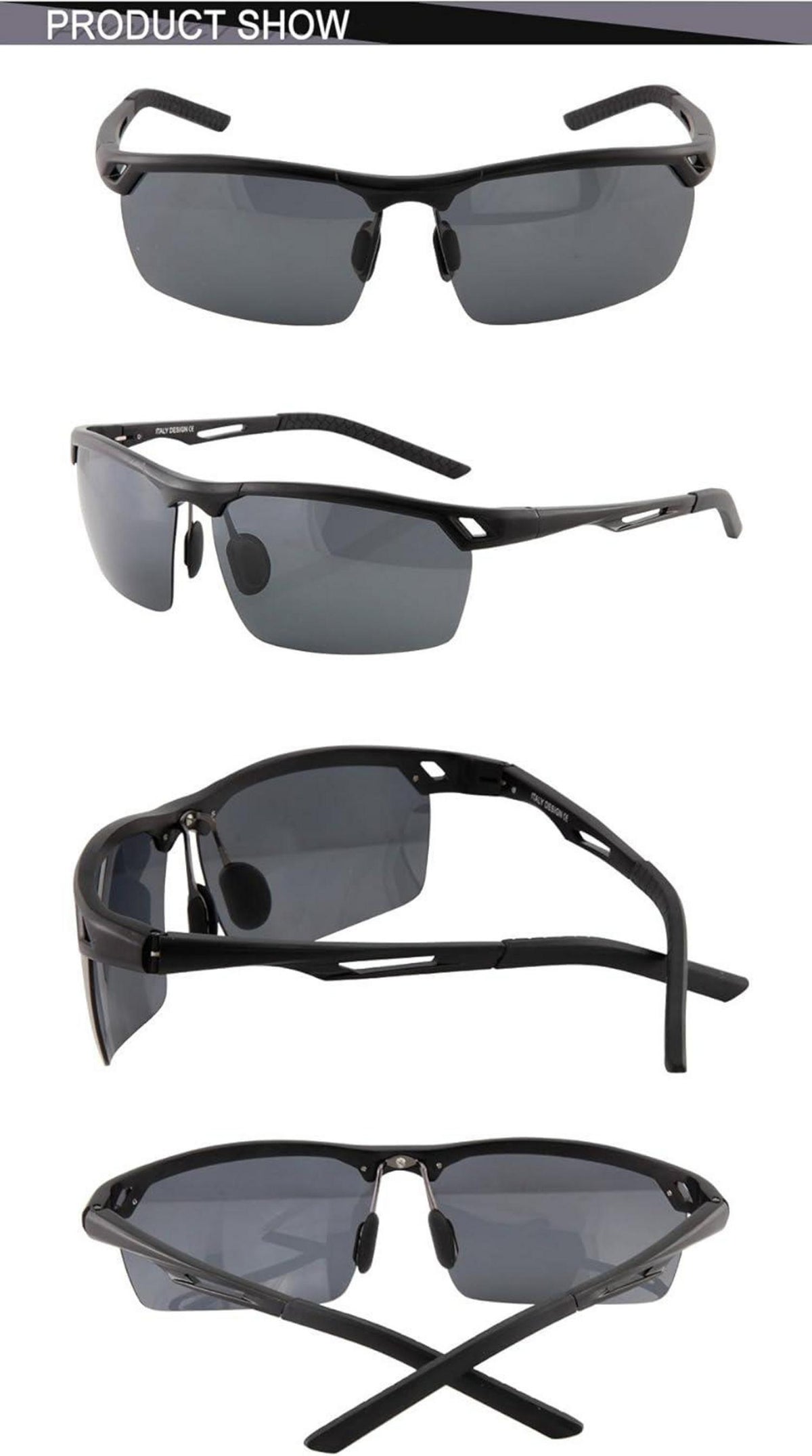Polarisierte Sportsonnenbrille Ultraleicht Al-Mg Rahmen 8550
