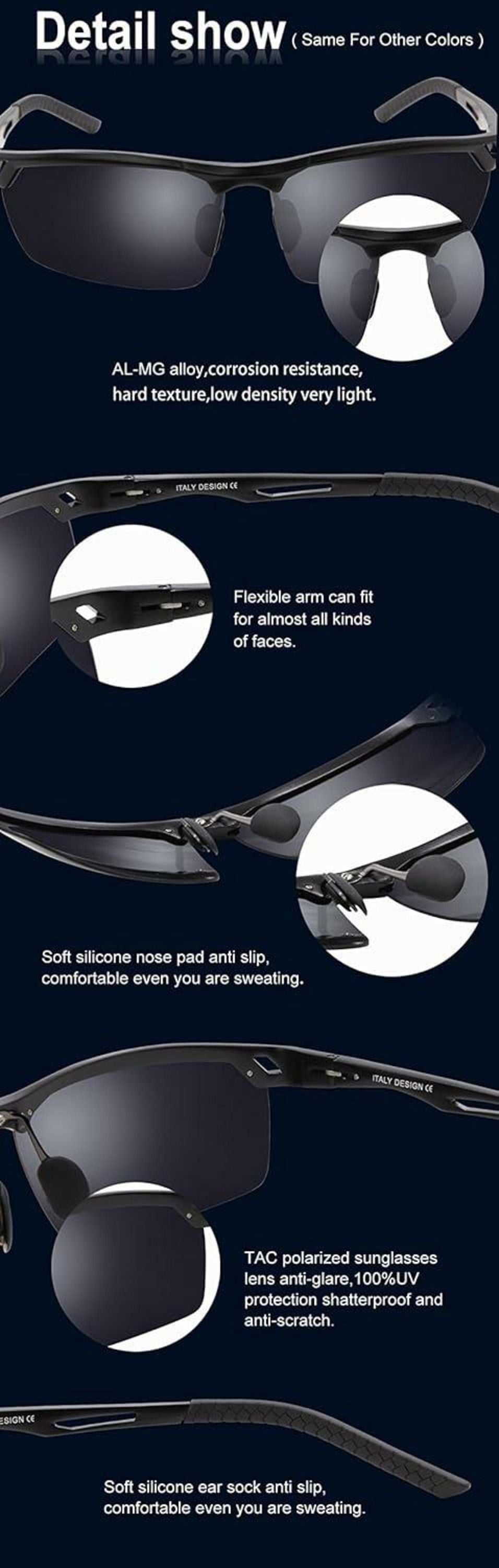 DUCO Polarisierte Sportsonnenbrille Ultraleicht Retro Herren