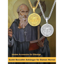 U7 Herren Benediktusmedaille Halskette Silber Kreuzschmuck