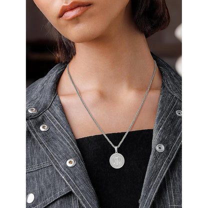 U7 Herren Benediktusmedaille Halskette Silber Kreuzschmuck
