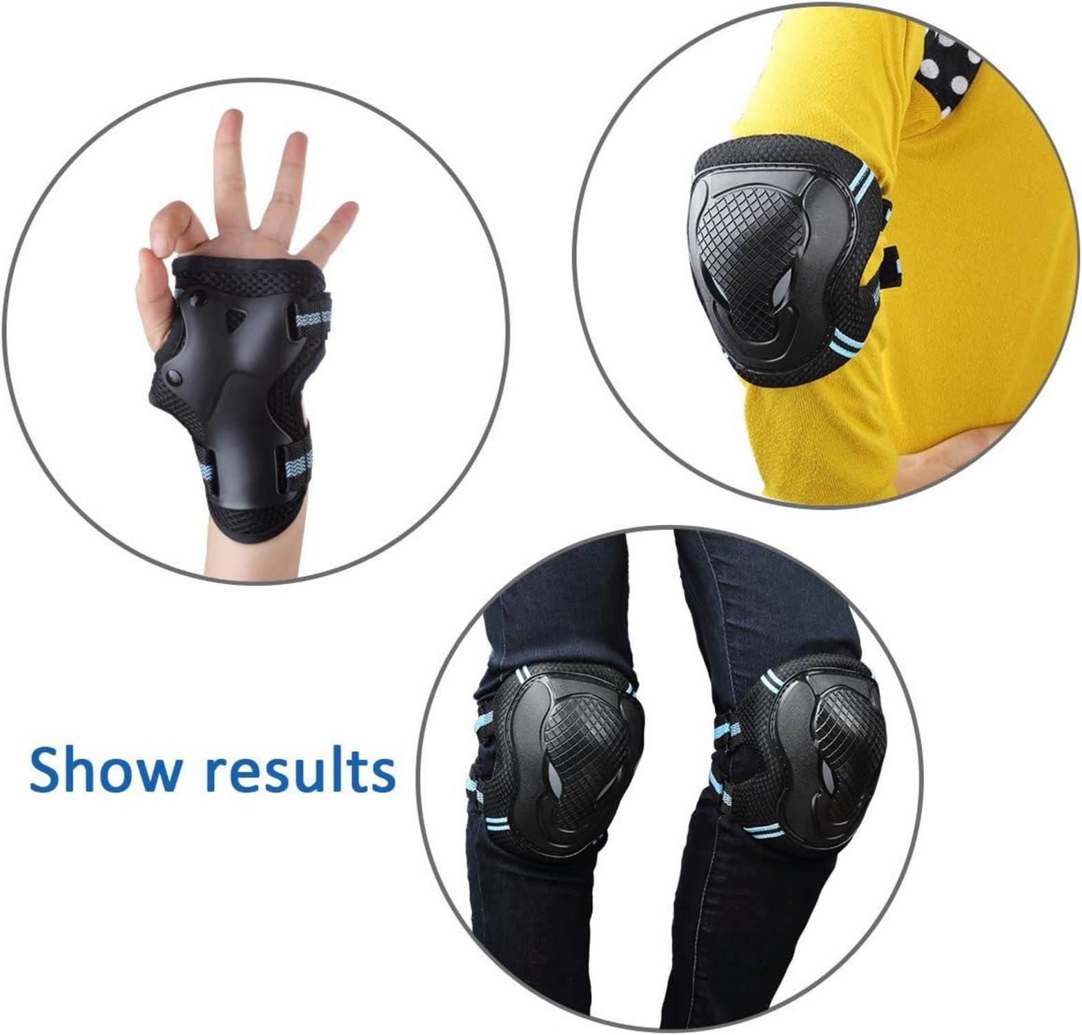 Skate Protektoren Set mit Helmet - Knie Pads Elbow Pads Handgelenkschoner