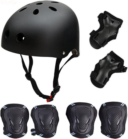 Skateboard Protektoren Set Helmet Knie Elbow Pads Handgelenkschoner