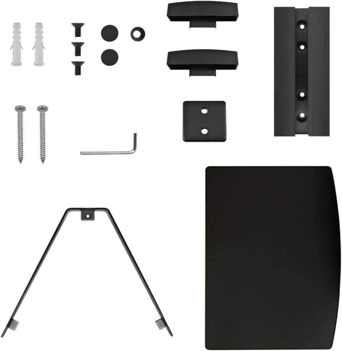 Suptek Floating Regal TV Wandhalterung DVD Kabel Box Spielkonsole Schwarz