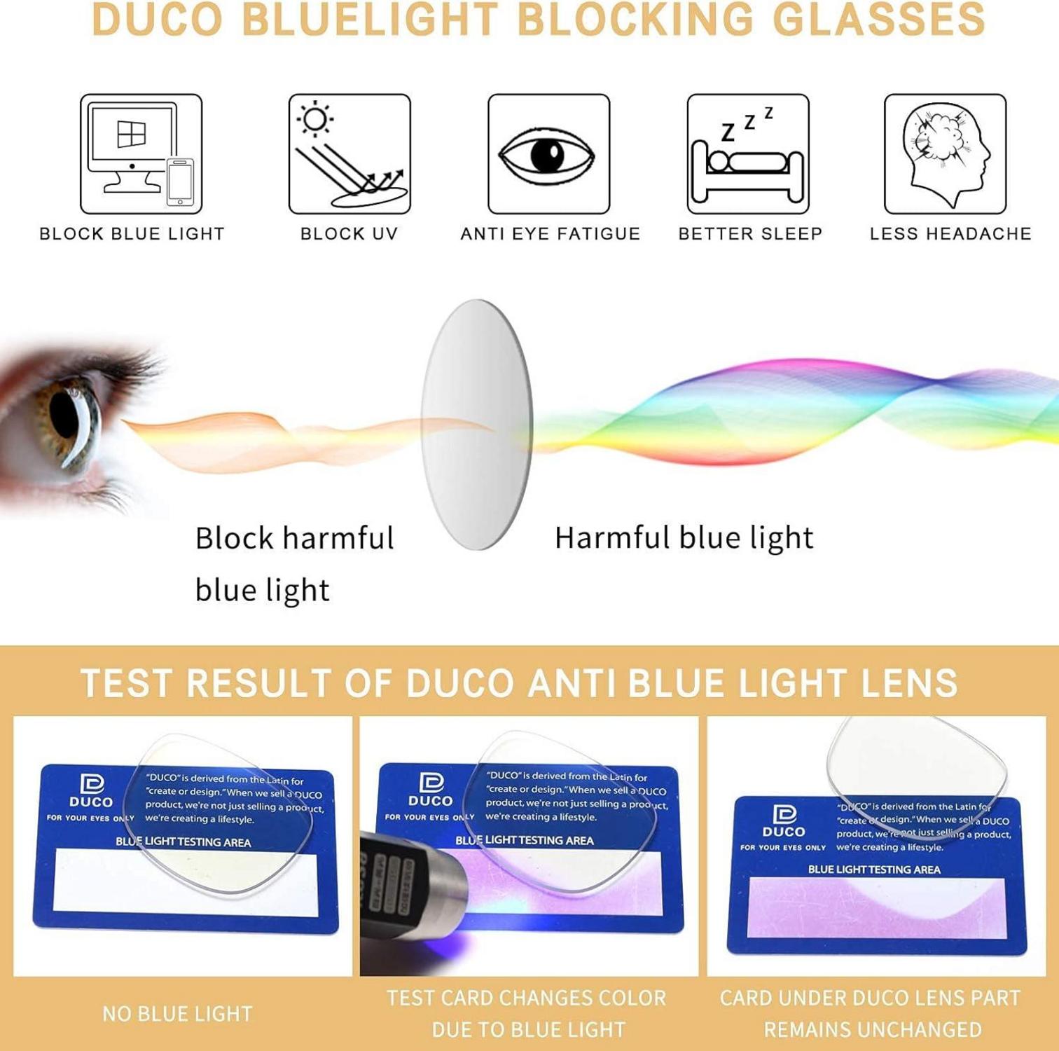 Blaulichtfilter Brille Herren Gaming Blaufilter UV Schutz TR90 Rahmen