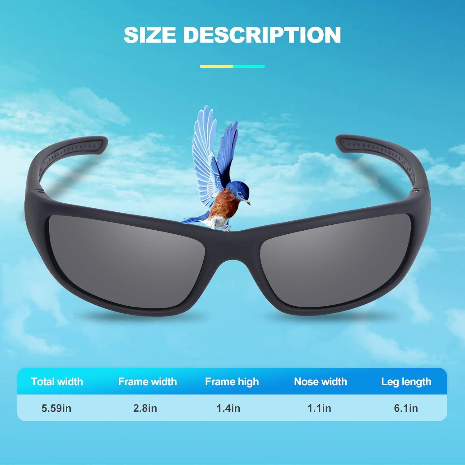 Polarisierte Sport Sonnenbrille Herren UV400 Schutz Angeln Fahrrad Brillen