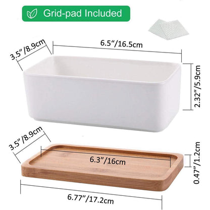 Keramik Blumentöpfe mit Untersetzer, 2er Set, Weiß