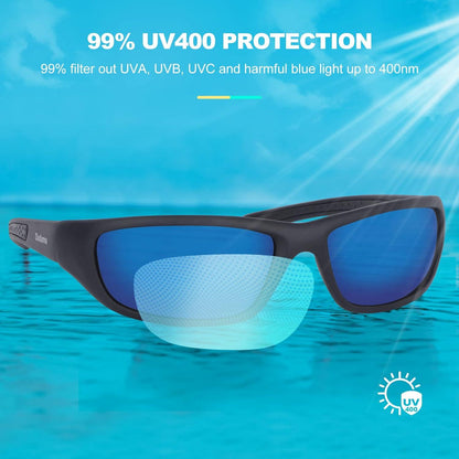 Polarisierte Sport Sonnenbrille UV400 Schutz für Herren