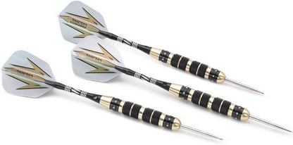 Steel Dartpfeile Schwarz Beschichtet Messing Fässer 20/23/26g