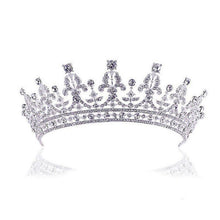 Strass Diadem Tiara Hochzeit Krone Braut Haarreifen Silber