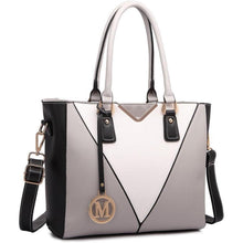 Miss Lulu Handtasche Damen Schultertasche Shopper V-förmiges