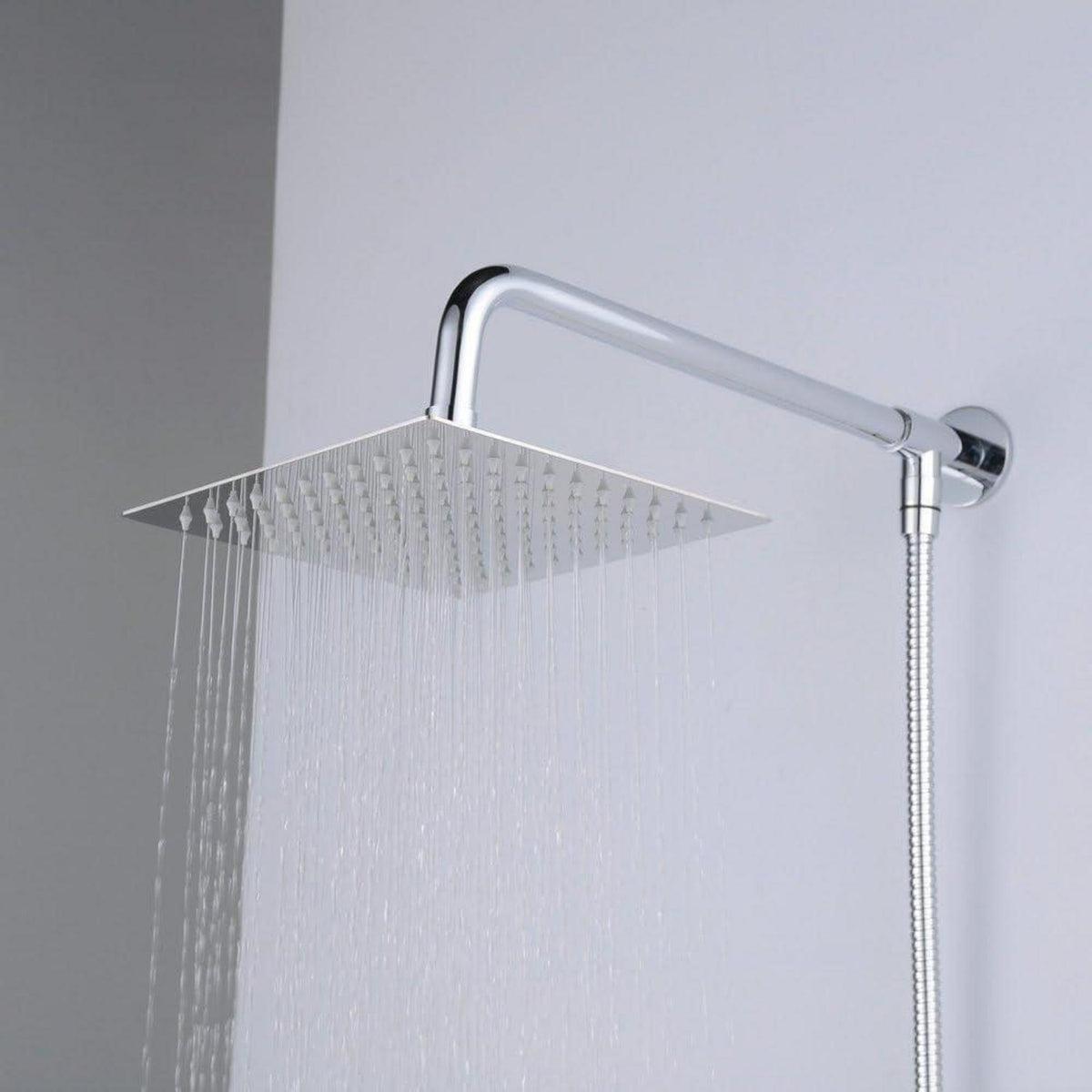 Quadratischer Einbauduschkopf Edelstahl 40cm Luxus Duschkopf